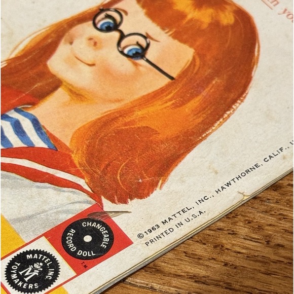 Mattel 1963 Charmin Chatty Doll With Box & 5 Records Vintage Collectible - Picture 10 of 10